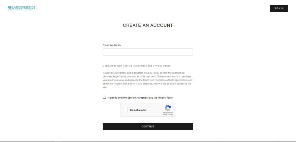Largefriends signup